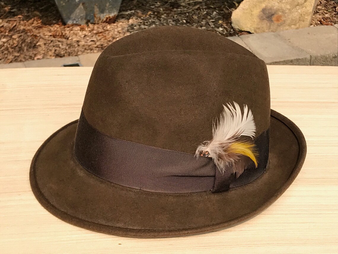 Men Commodore Hats of Distinction Brown Fedora Hat Size 6 7/8 - Etsy Canada