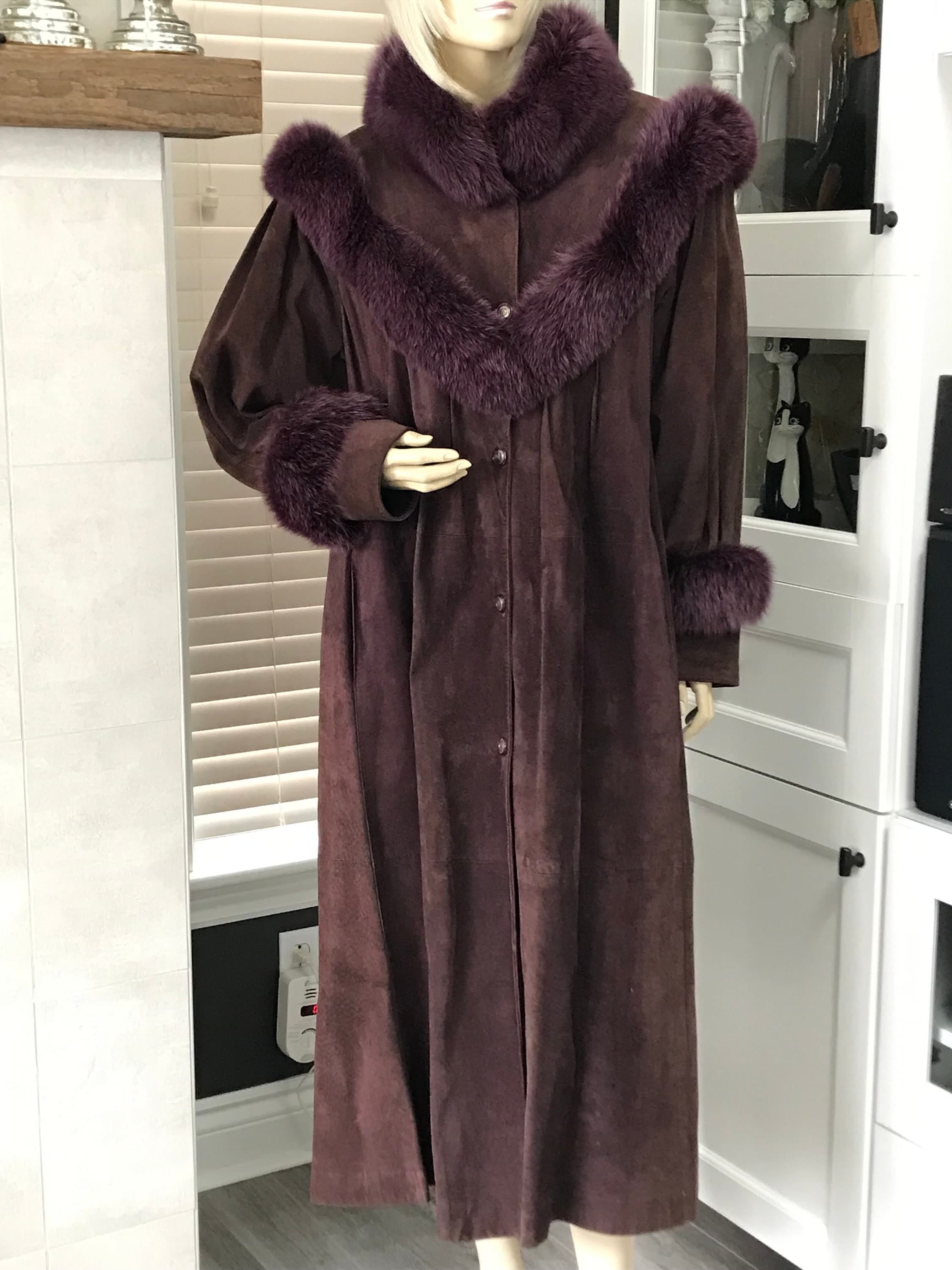 LUXURY ARTIC MARBLE Fox Fur Coat With Whole Skins, Fur Jacket