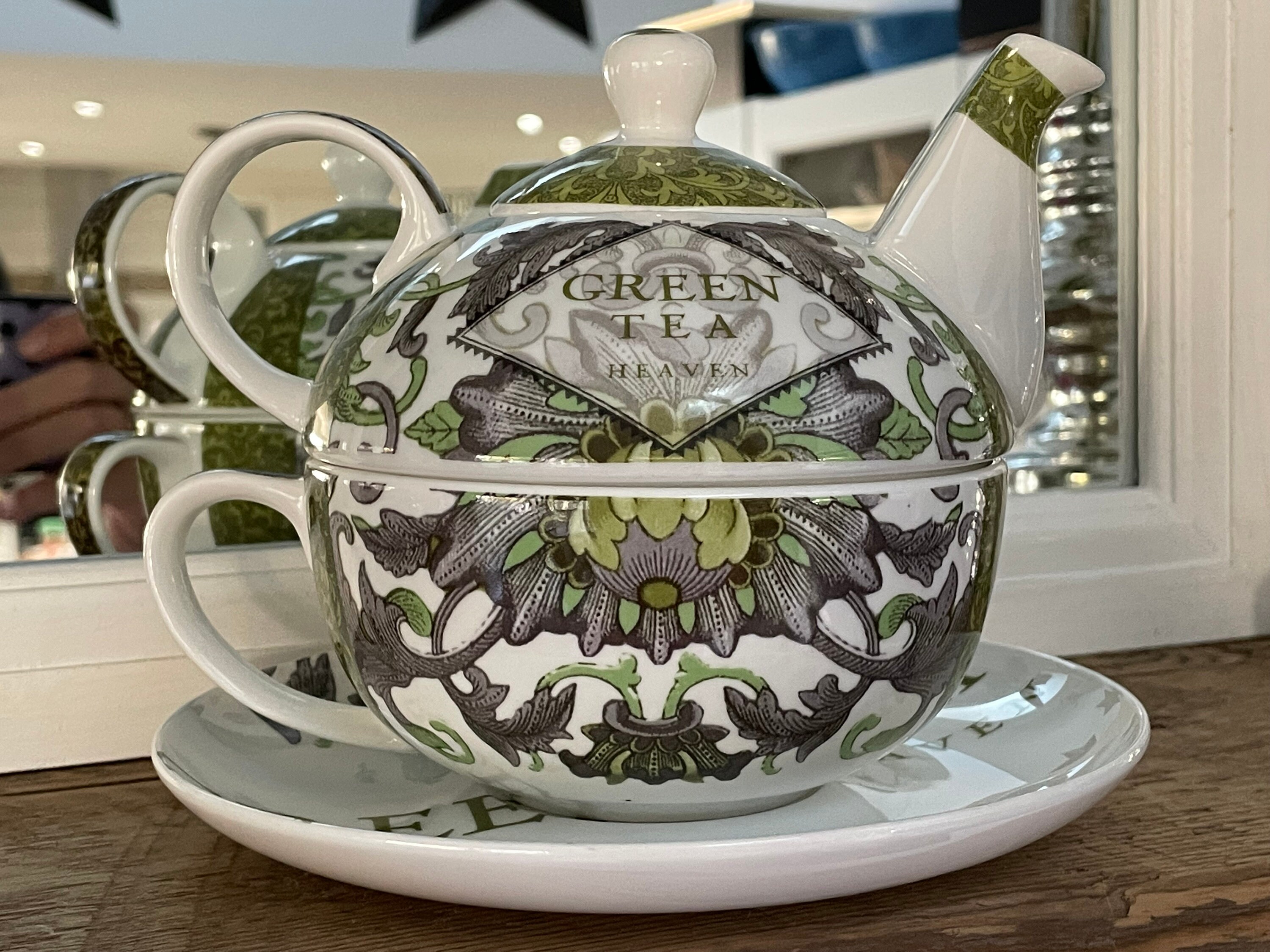 Paula Scaletta PPD Bone China Green Tea for One Service Cup Etsy