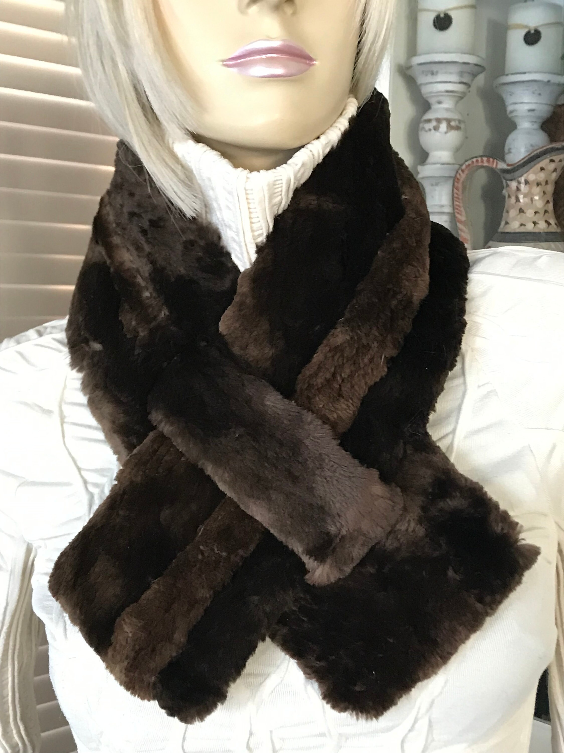 beaver fur scarf