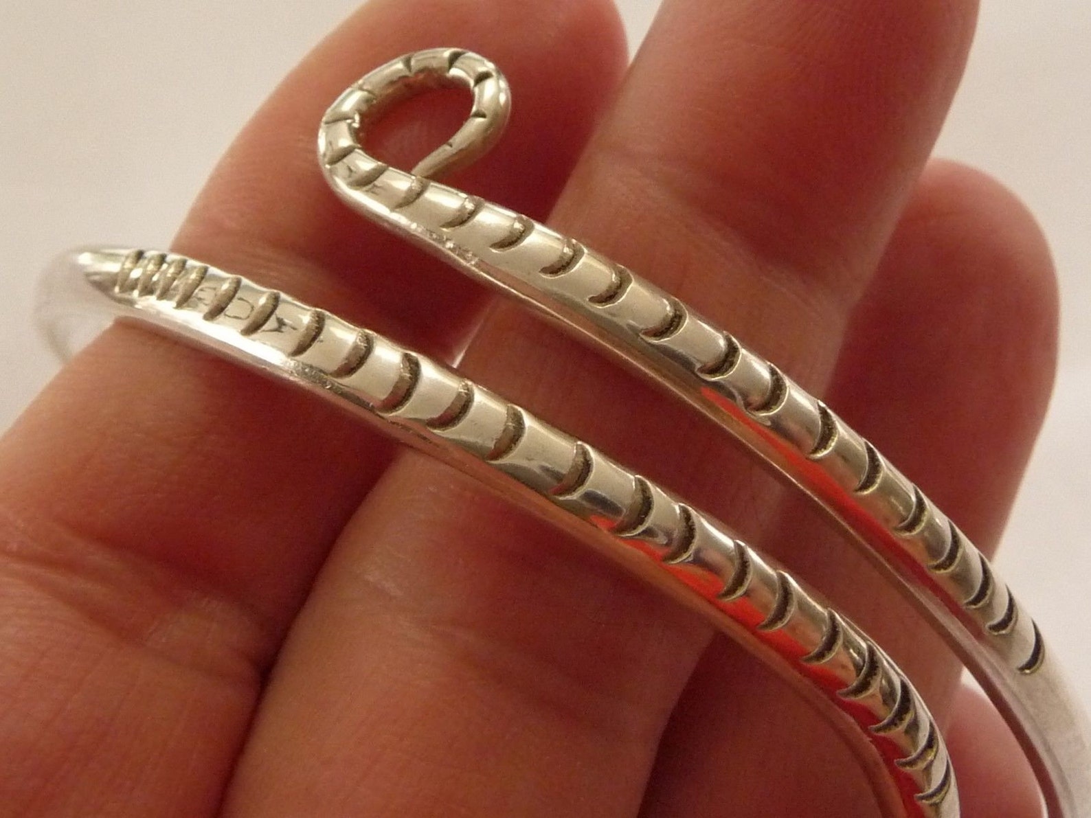 VTG Sterling Silver 925 SNAKE Upper Arm or Wrist Bracelet Etsy