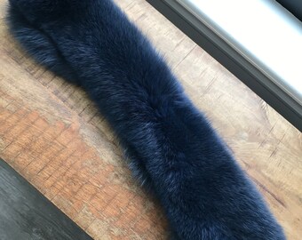 Vintage Authentic Thick Plush Purple Fox fur piece for Collar