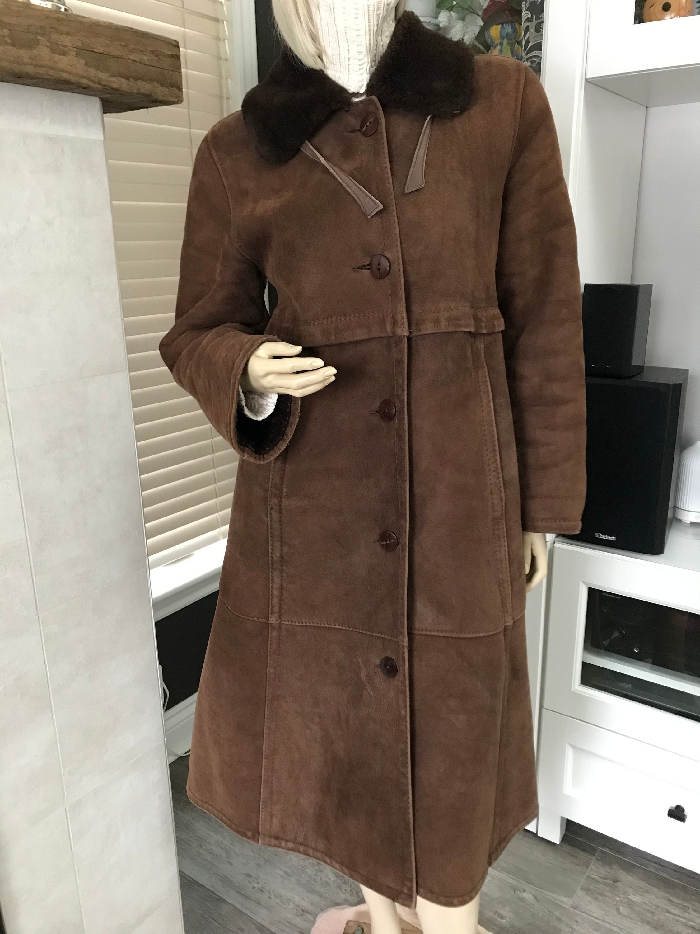 Women VTG Jacques Jekel Paris Shearling Sheepskin Fur Coat
