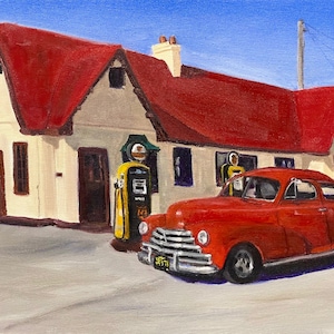 Original Painting - Vintage Car Oil Painting