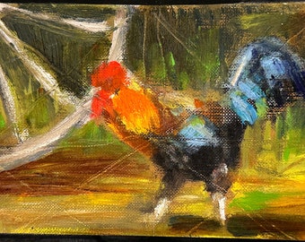 Rooster Study #4 - oil painting study