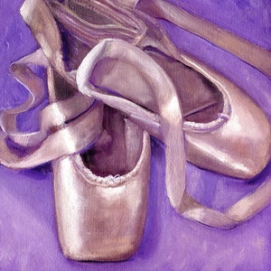 Original Ballet Painting Wall Decor Art Ballet Shoes Home Decor Art Painting Bedroom Room Wall Art Gift Ballet Shoe Painting Girl Art Gift