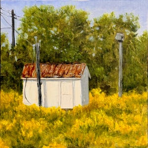 Original Painting - Texas Historical Building Oil Painting