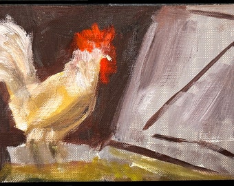 Rooster Study #1 - oil painting study