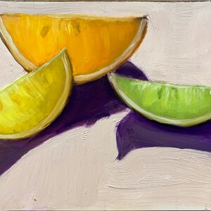 Original Painting - Citrus Fruit Still Life Oil Painting