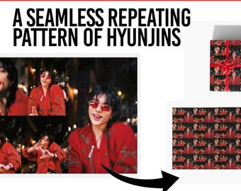 Stray Kids Hyunjin Wrapping Paper | Kpop Gift Wrap | Single Sheet | Stray Kids Merchandise