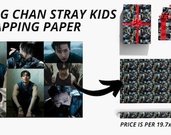 BANG CHAN [Pre-Order] Stray Kids Wrapping Paper | Kpop Gift Wrap | Single Sheet | Stray Kids Merchandise