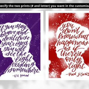 Set of 8 Stray Kids Quote Prints (8.5x11&quot;) Kpop Inspiration Poster Art SKZ Motivational Gift OT8