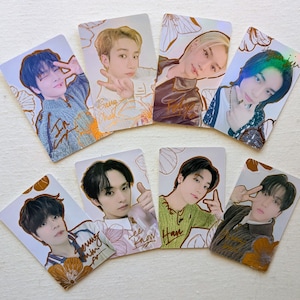 Verdwaalde holografische aangepaste doodle LOMO-fotokaarten voor kinderen | Met de hand versierde K-Pop SKZ Trading Collection-items [set van 8]
