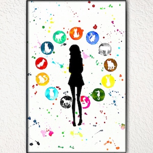 Fruits Basket Zodiac Watercolor 11x17&quot; Print
