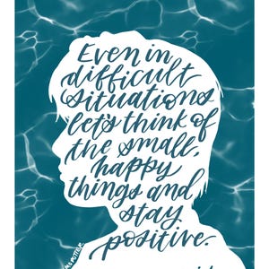 Jeongin Stray Kids &quot;Stay positive&quot; Quote [PRINT]