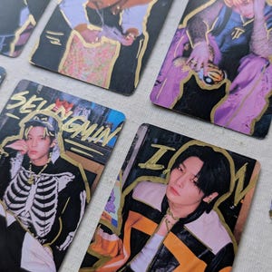 5-STERNE Stray Kids Benutzerdefinierte Doodle LOMO-Fotokarten | Handbemalte K-Pop SKZ Comeback Trading Collection Artikel [10er Set]