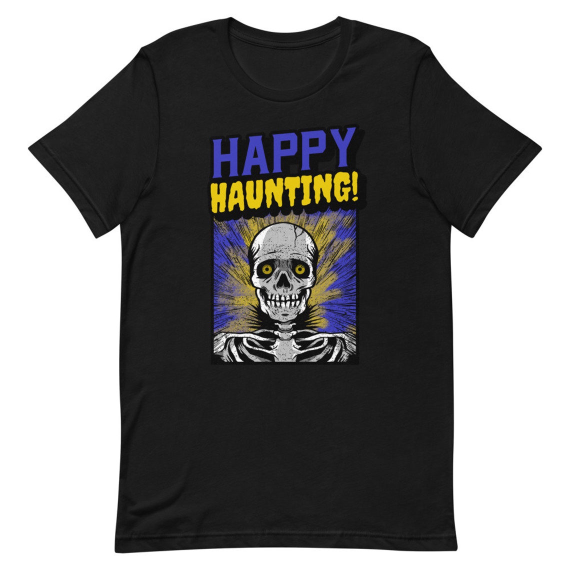 Happy haunting shirt skeleton shirt cool Halloween shirt Etsy