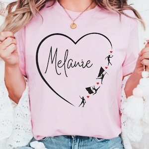 Customized color guard heart shirt for color guard team gift for band guard flag twirler gift for daughter t shirt for color guard with name