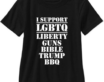 I Support LGBTQ Adult T Shirt - Free Shipping!