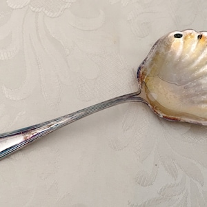 Vintage silverware, Vintage spoon, Serving spoon, Silver spoon, Big silverplated spoon, Made in Italy,