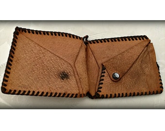 Brown leather wallet, Men's leather wallet, Men's folding wallet, Leather wallet, Vintage folding wallet, Mens billfold