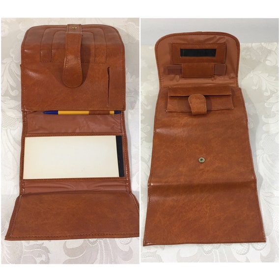 Brown wallet, Vintage wallet, Folding wallet, Chec