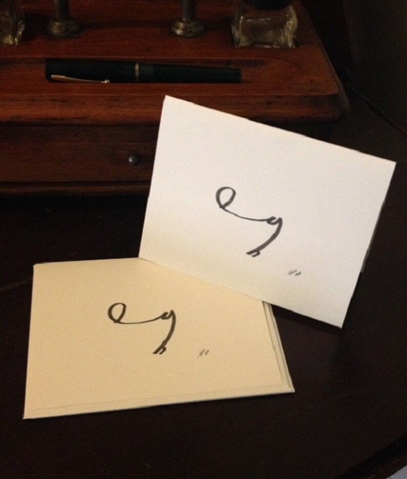 I LOVE YOU written in shorthand Pkg. of 5 blank note cards. Etsy