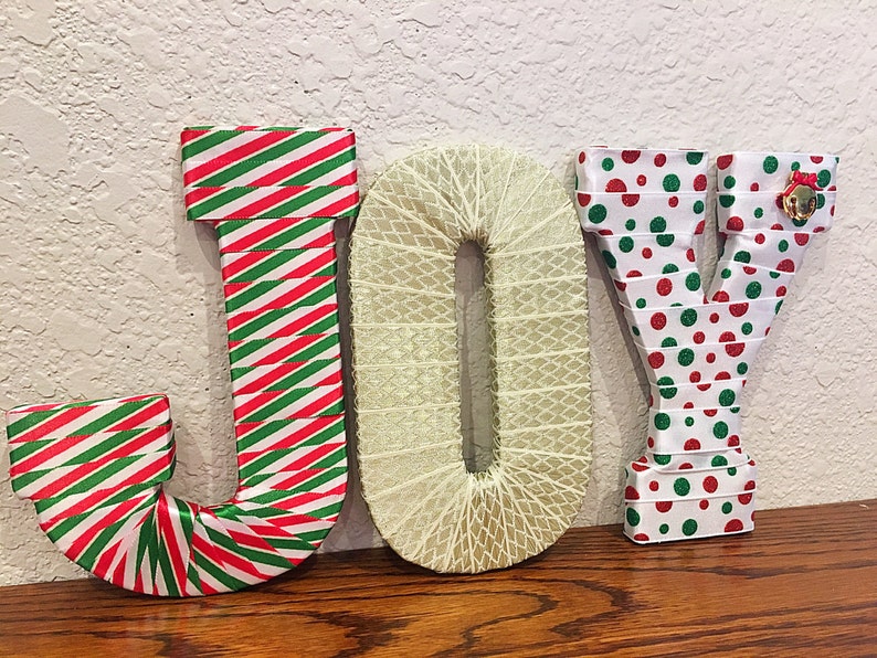 Joy Letters Large Joy Letters Wooden Joy Letters Holiday Etsy