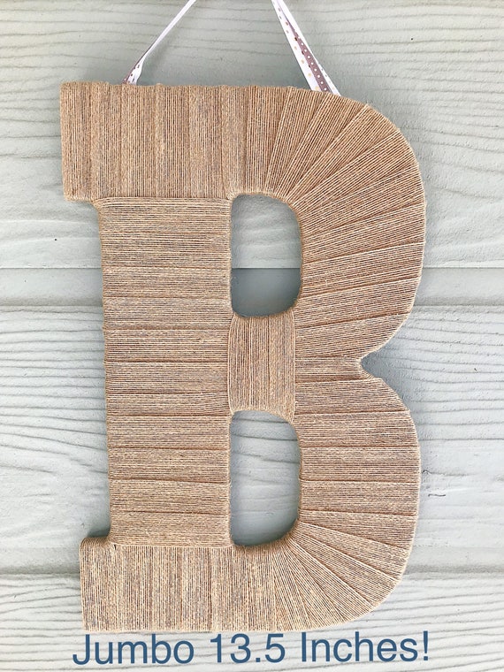 Burlap Letters Front Door Decor Porch Large