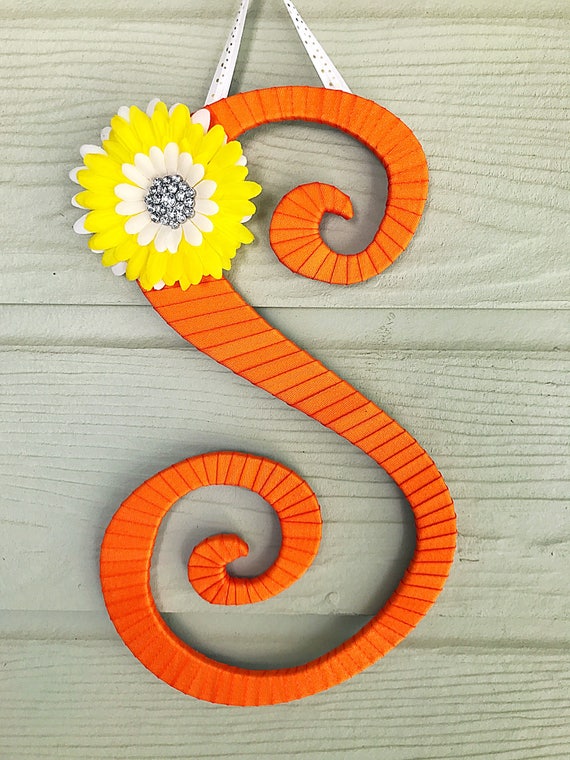 Front Door Decor Front Door Hanger Orange Decor Door Etsy