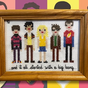 Handmade Cross Stitch – The Big Bang Theory Tribute
