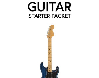 Guitar Starter Packet - Digital Download, Printable Packet, Musical Instrument, Practice Log, Chords, Practice Journal, Music Theory, Guitar