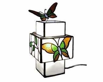 Stained Glass Night Light "Butterfly"