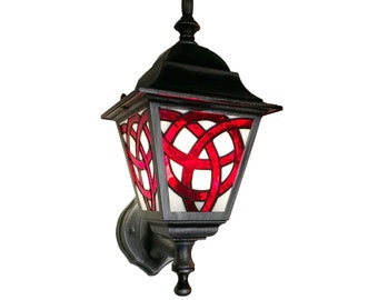 Stained Glass Outdoor Wall Light "Triquetra"