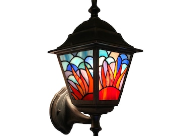 Stained Glass Outdoor Wall Light "Sunrise"