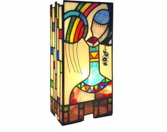 Stained Glass Modern Design Abstract Lamp Matilda