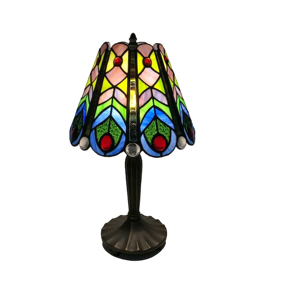 Stained Glass Peacock Lamp Etsy