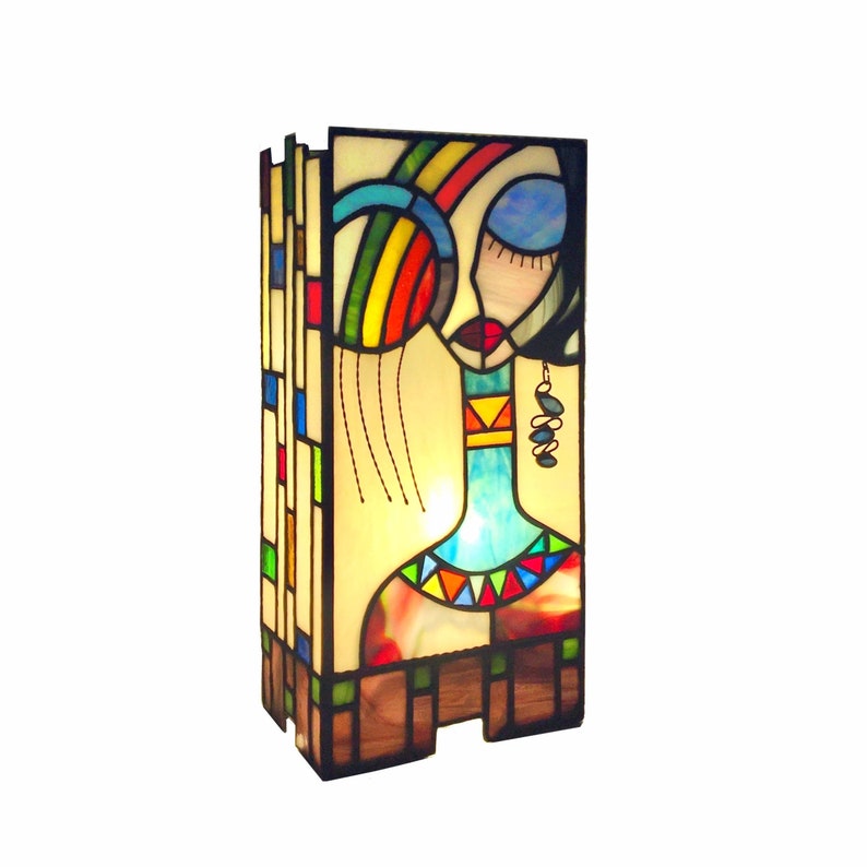 Stained Glass Modern Design Abstract Lamp Matilda image 1