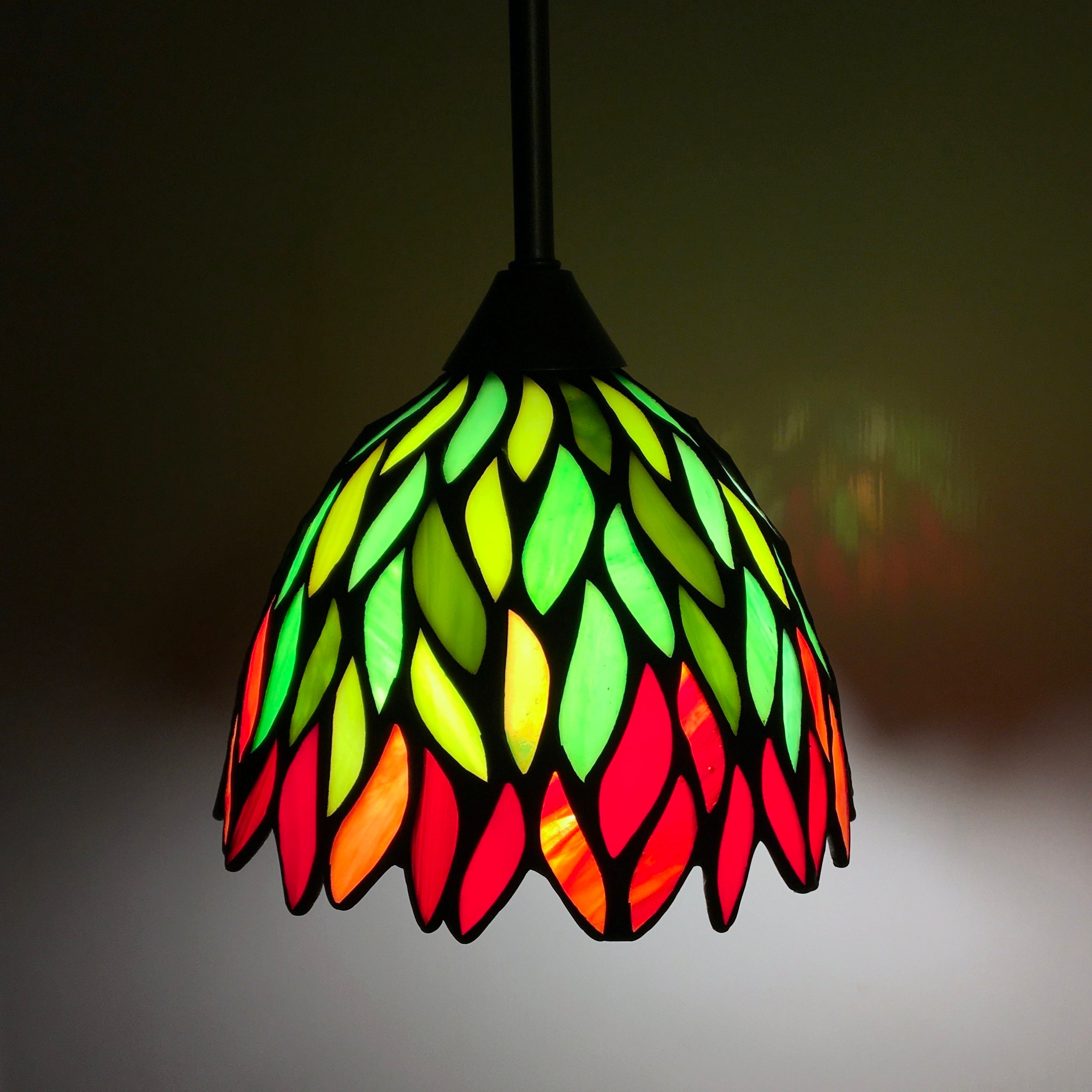 Stained Glass Art Nouveau Pendant Lamps Replacement Lampshades Etsy