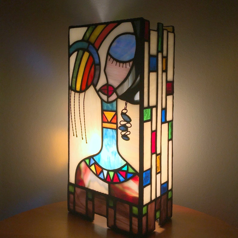 Stained Glass Modern Design Abstract Lamp Matilda image 2
