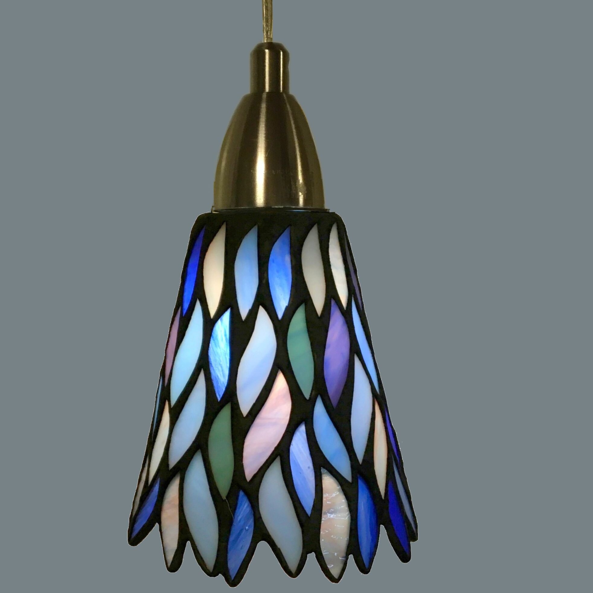 Stained Tiffany Art Nouveau Pendant Lamps - Etsy