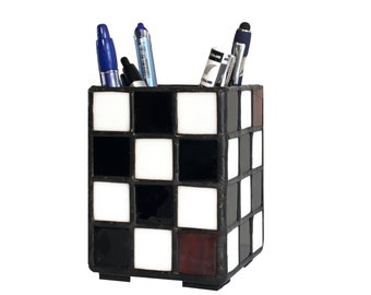 Stained Glass Modern Design Pen/Pencil Holder