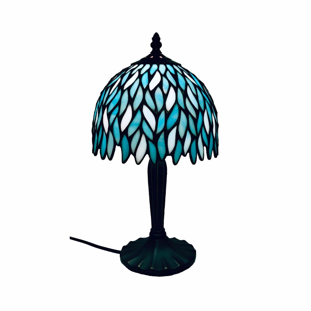 Stained Glass Table Lamp winter Etsy