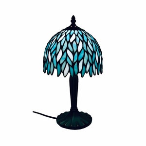 Lámpara de mesa de vidrieras "Invierno"
