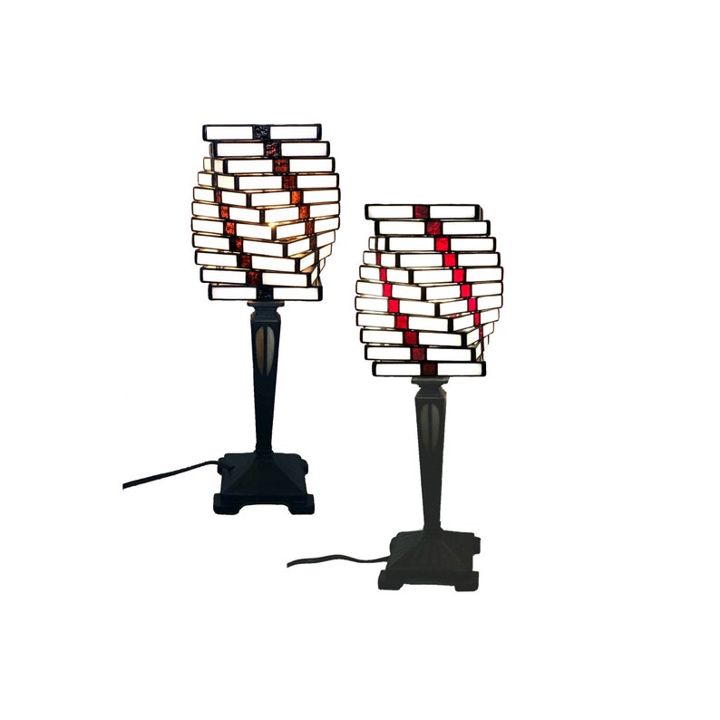 Lámpara de diseño moderno con vidrieras retorcidas Helix imagen 1