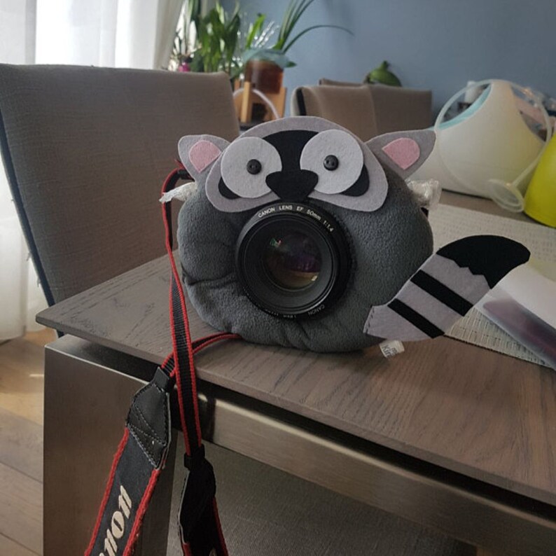 Raccoon lens buddy. Lens bling. Camera lens buddy. Etsy
