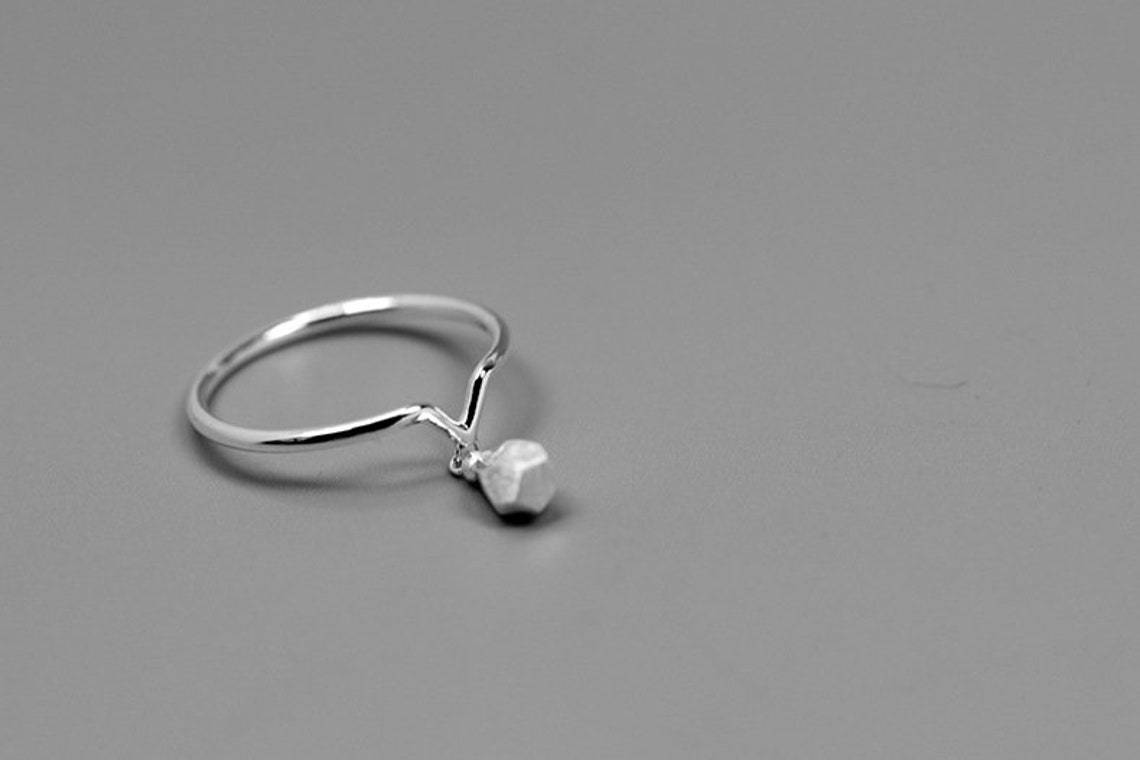 Light Bulb Charm Ringsterling Silver Band Bulb Ringsmall Etsy