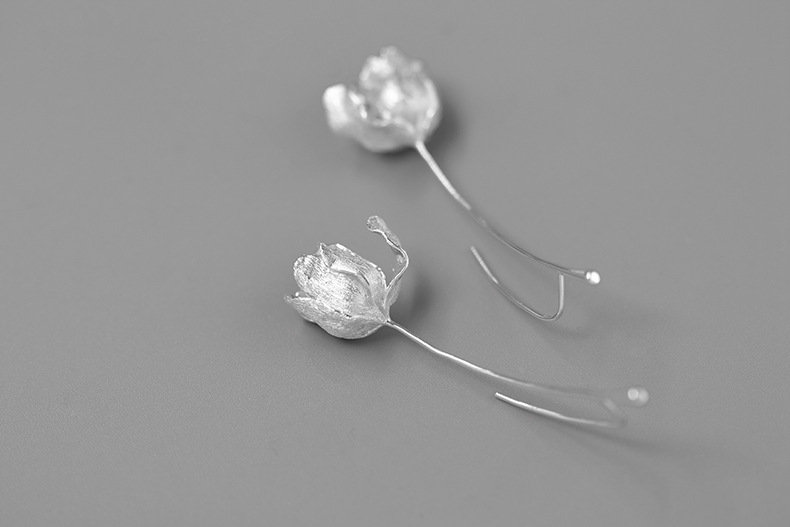 Orecchini Tulipano Arancione - Gioielli - Orecchini - Di L'angolo D