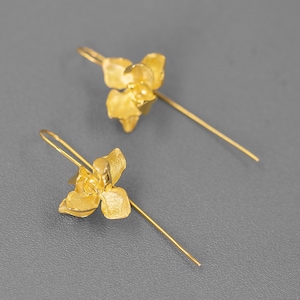 Orchid Flower Earrings-Sterling Silver Orchid Flower Dangle Earring-Phalaenopsis Orchid-Dainty Flower Jewelry-Gift for her