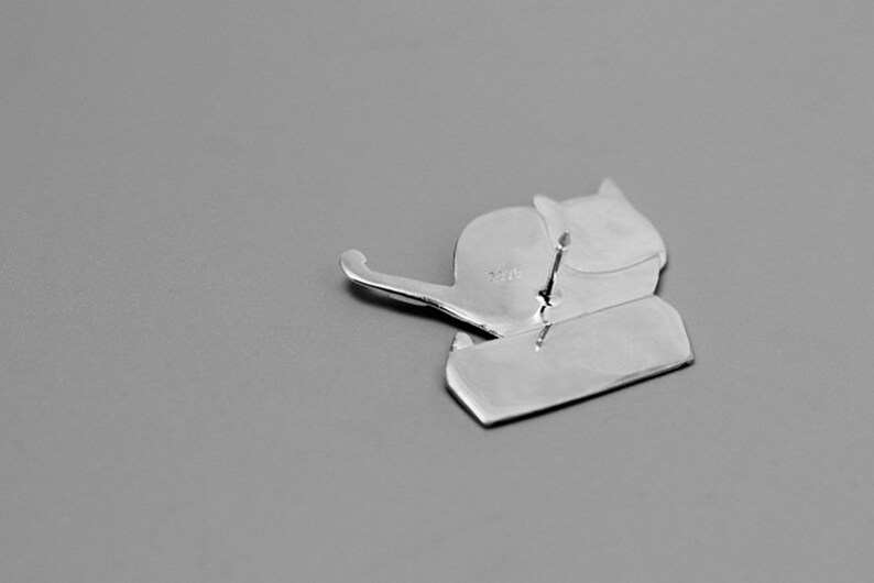 Kitty Cat Poop Broochsterling Silver Funny Cat Broochanimal Etsy